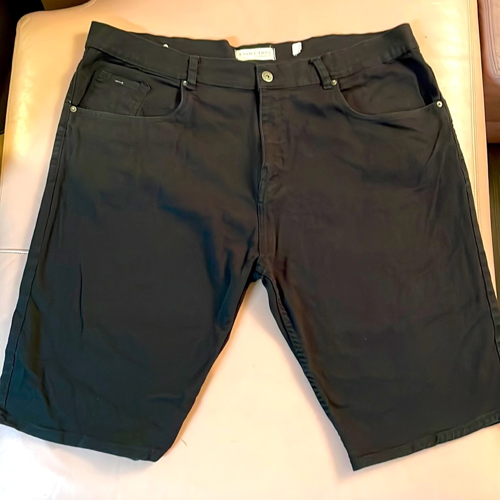 Evolution in design denim black shorts jeans size 46, 98% cotton
